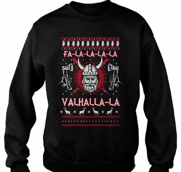 Valhalla FA La La La Christmas Jumper Black