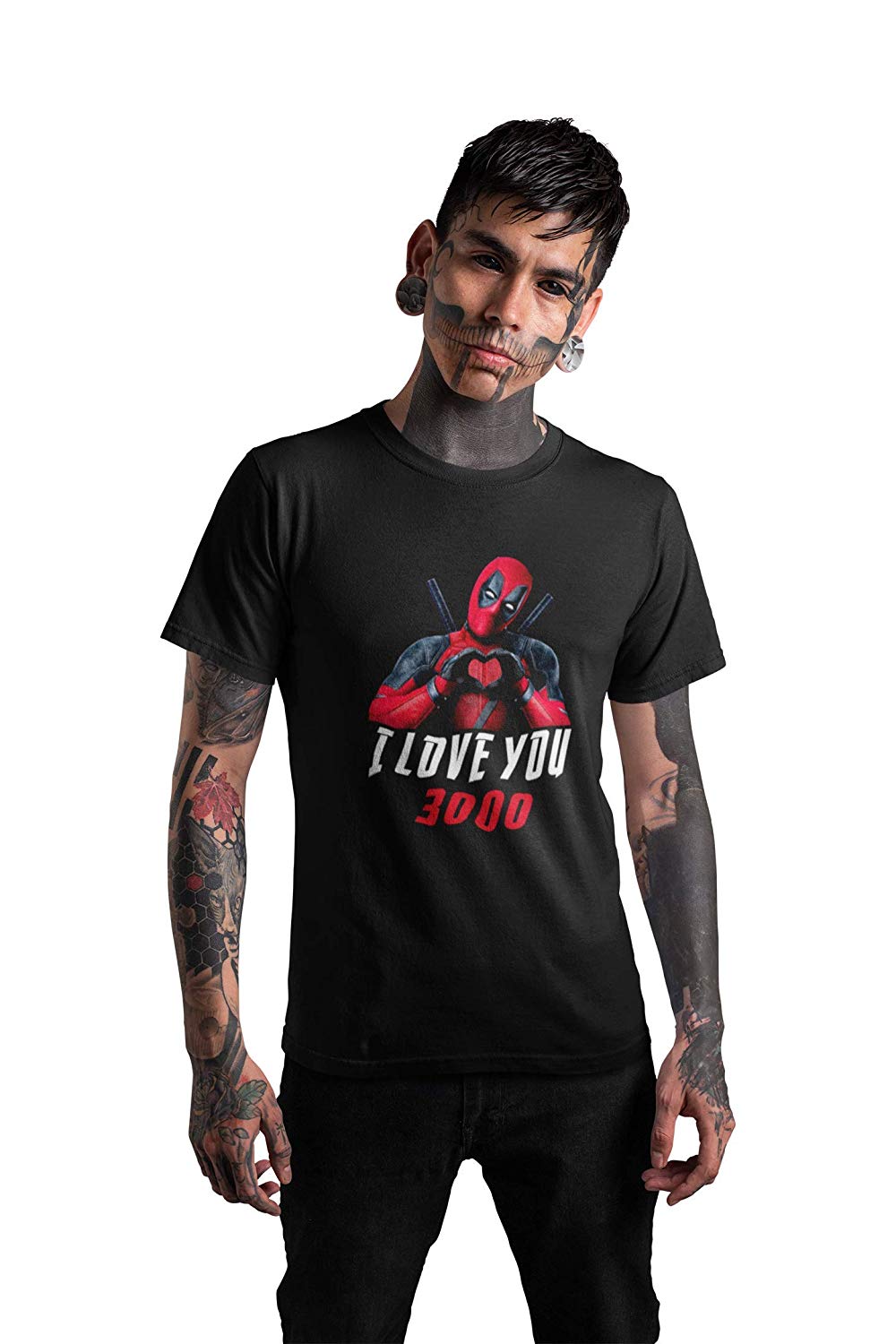 Deadpool Love You 3000 T Shirt Black Deadpool Love You 3000 T-Shirt Black