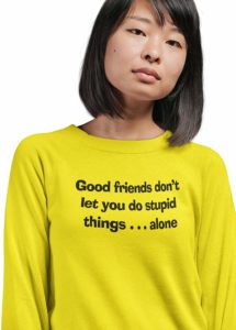 yellow friends sweatshirt