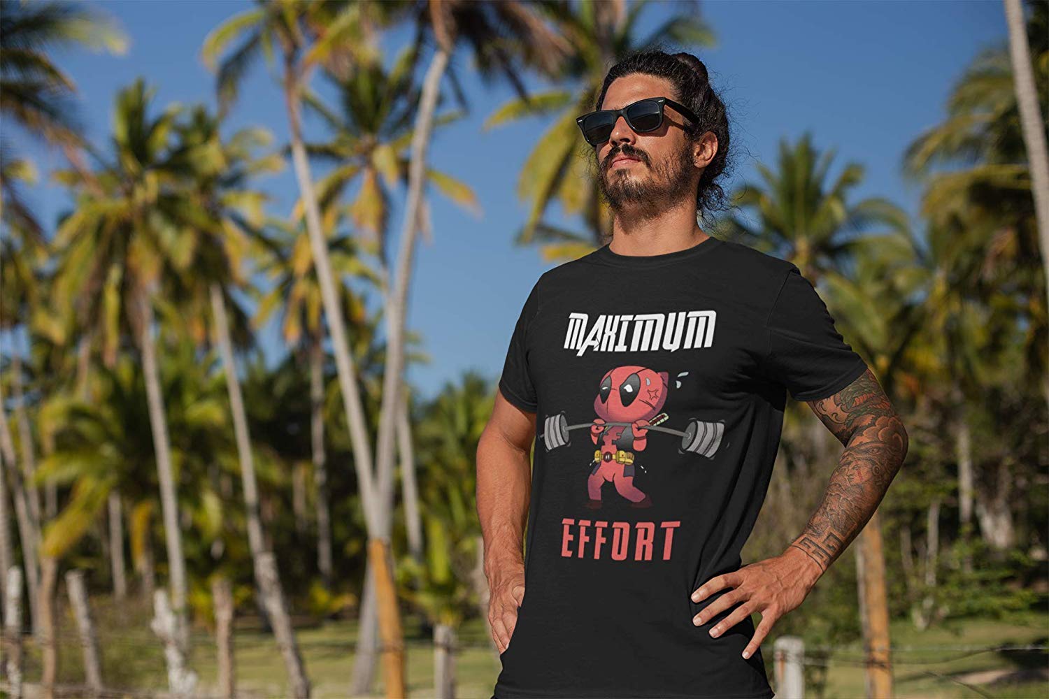 Maximum Effort Deadpool T Shirt Black B Maximum Effort Deadpool T-Shirt Black B