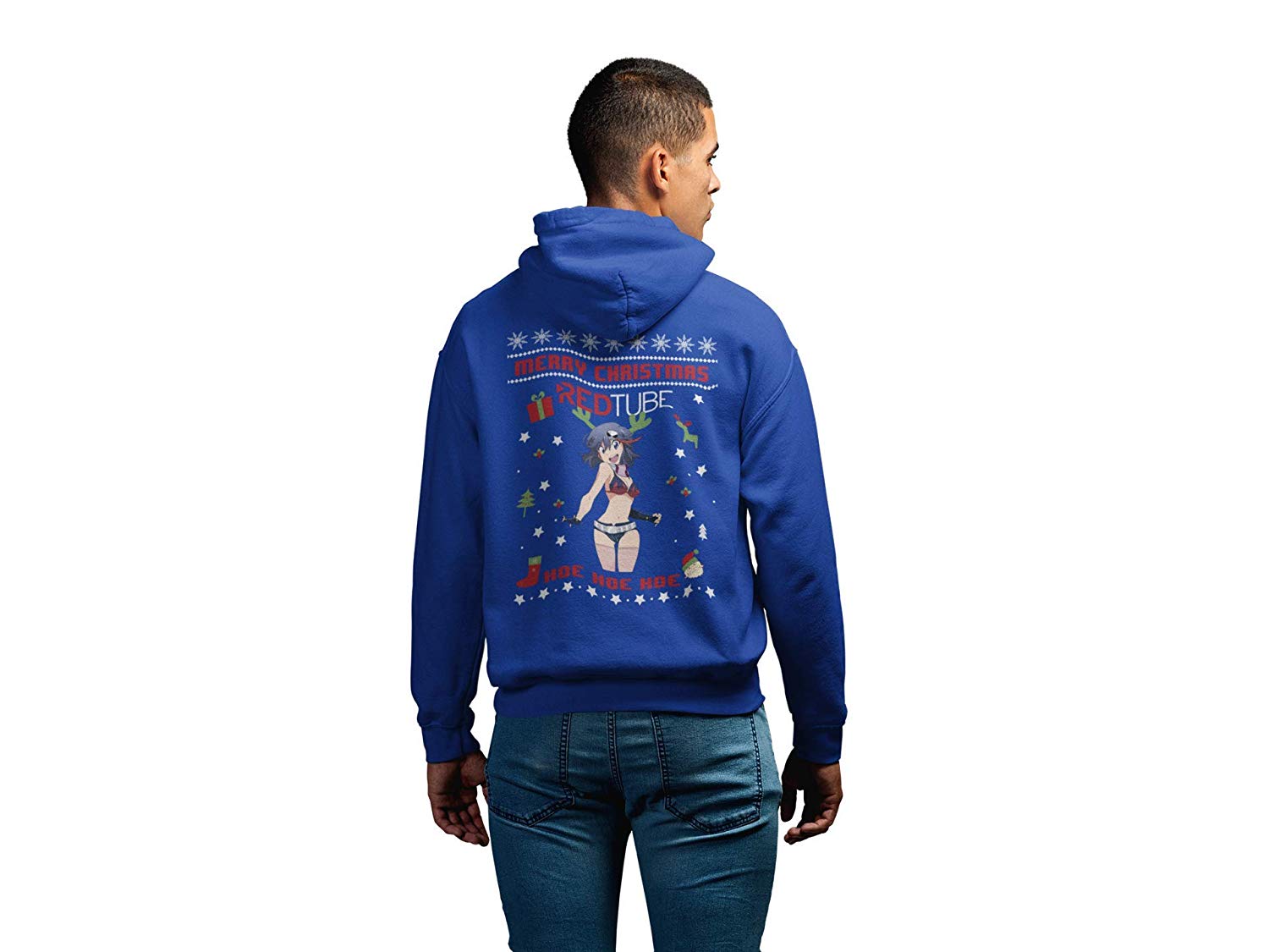 RedTube Christmas Hoodie Blue Redtube Xmas Hoodie