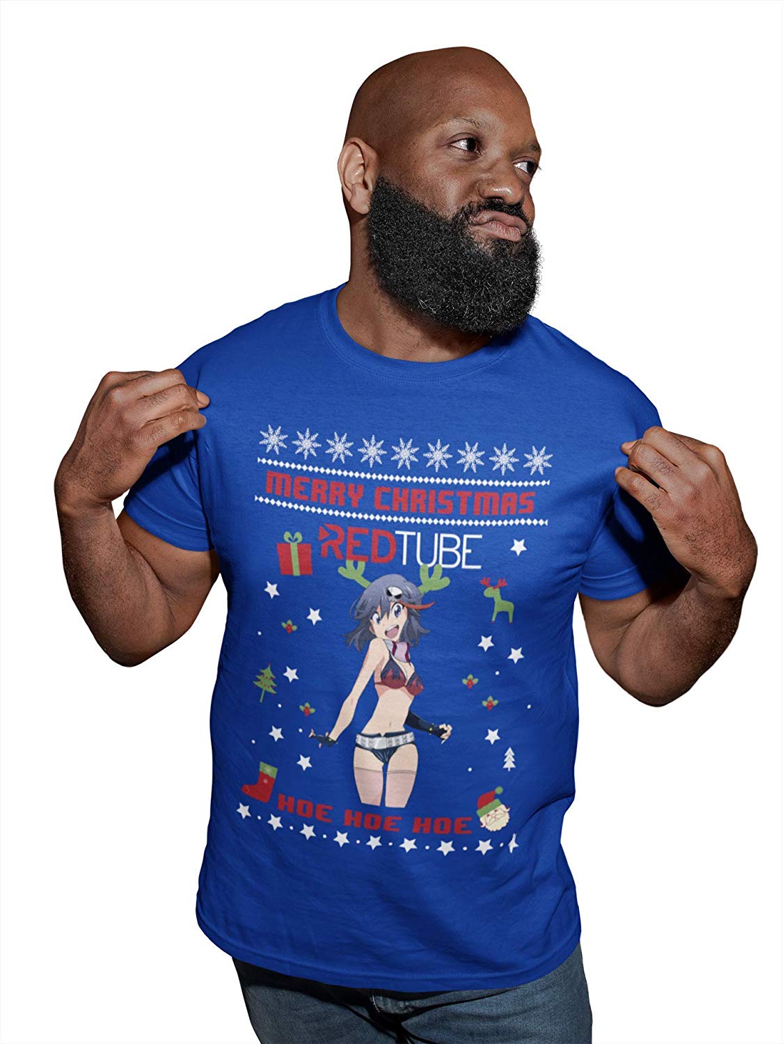 RedTube Merry Christmas T-Shirt Blue