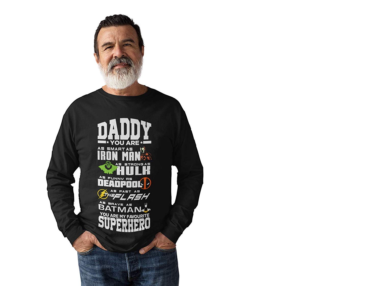 Superhero Dad Fathers Day Jumper Black A Superhero Dad Fathers Day Jumper Black A