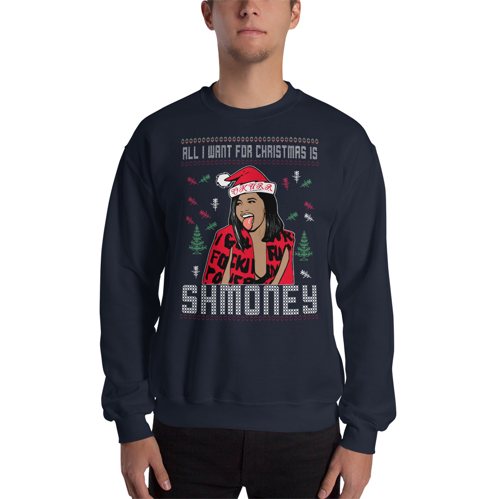 Cardi B Christmas sweatshirt Red