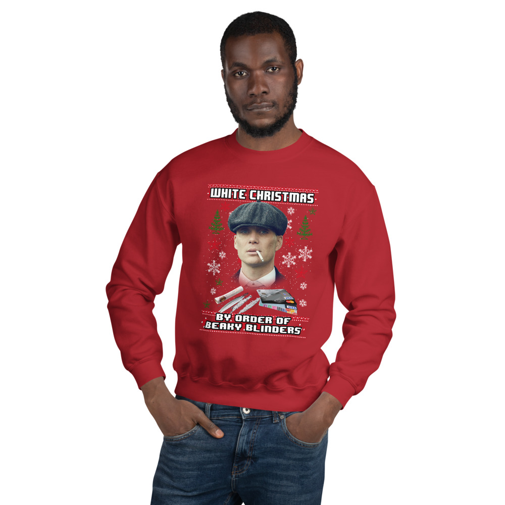 mockup Front Mens 2 Red Peaky Blinders Funny Chirtmas jumper red