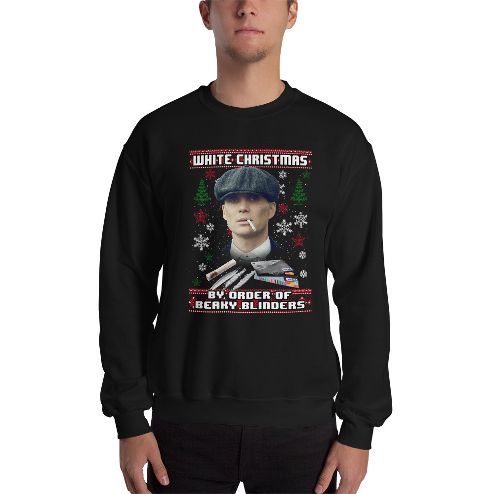 peaky blinders christmas cocaine sweatshirt Peaky Blinders Funny Christmas jumper black