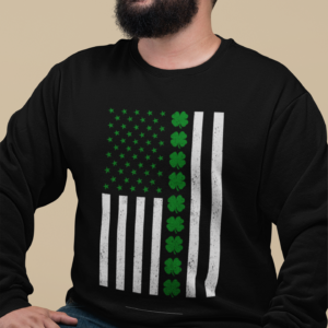 American Irish Flag St Patricks Day Sweatshirt