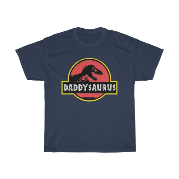 Daddysaurus Dinosaur Father's Day tshirt - navy blue