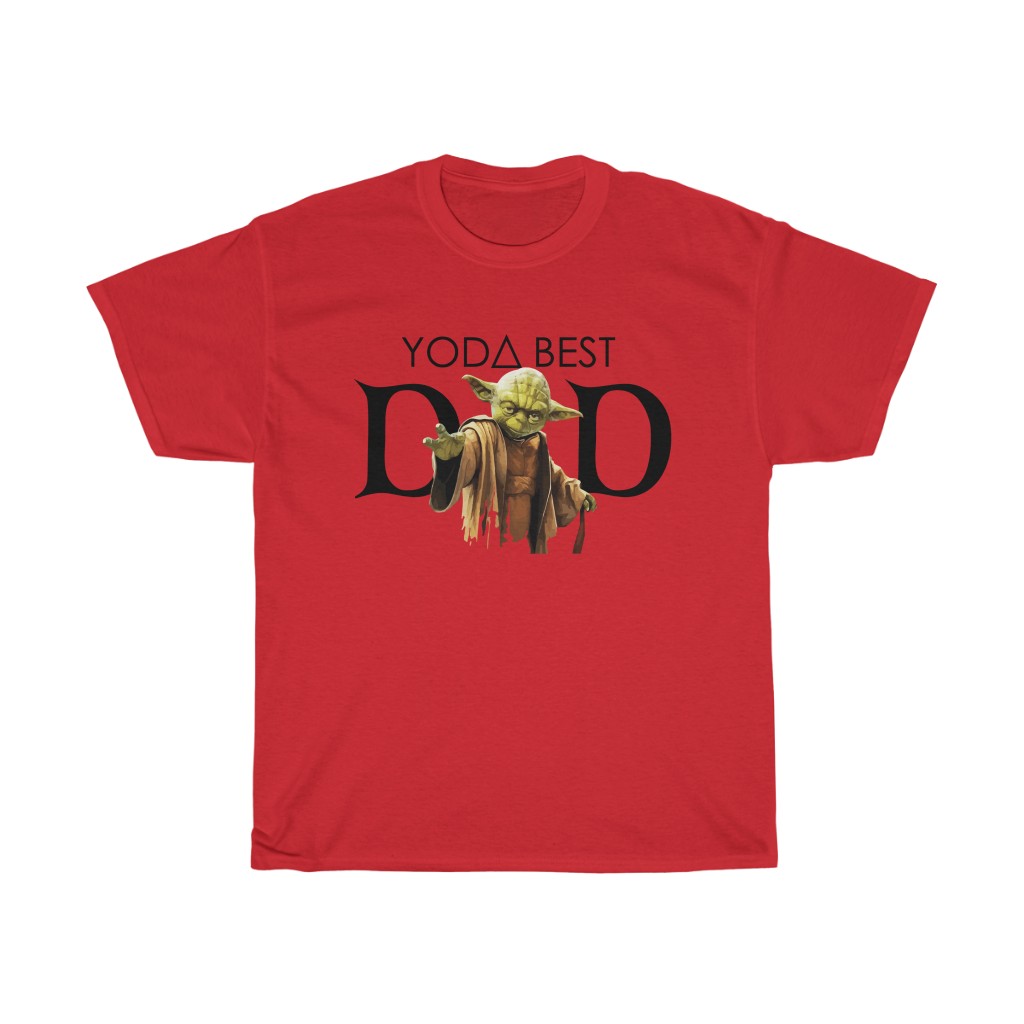 12022 4 Yoda Best Dad Father's Day tshirt - red