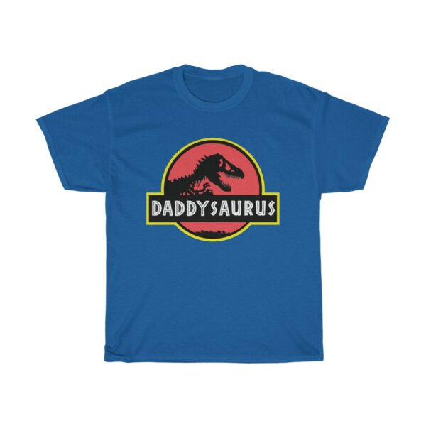 Daddysaurus Dinosaur Father's Day tshirt - blue