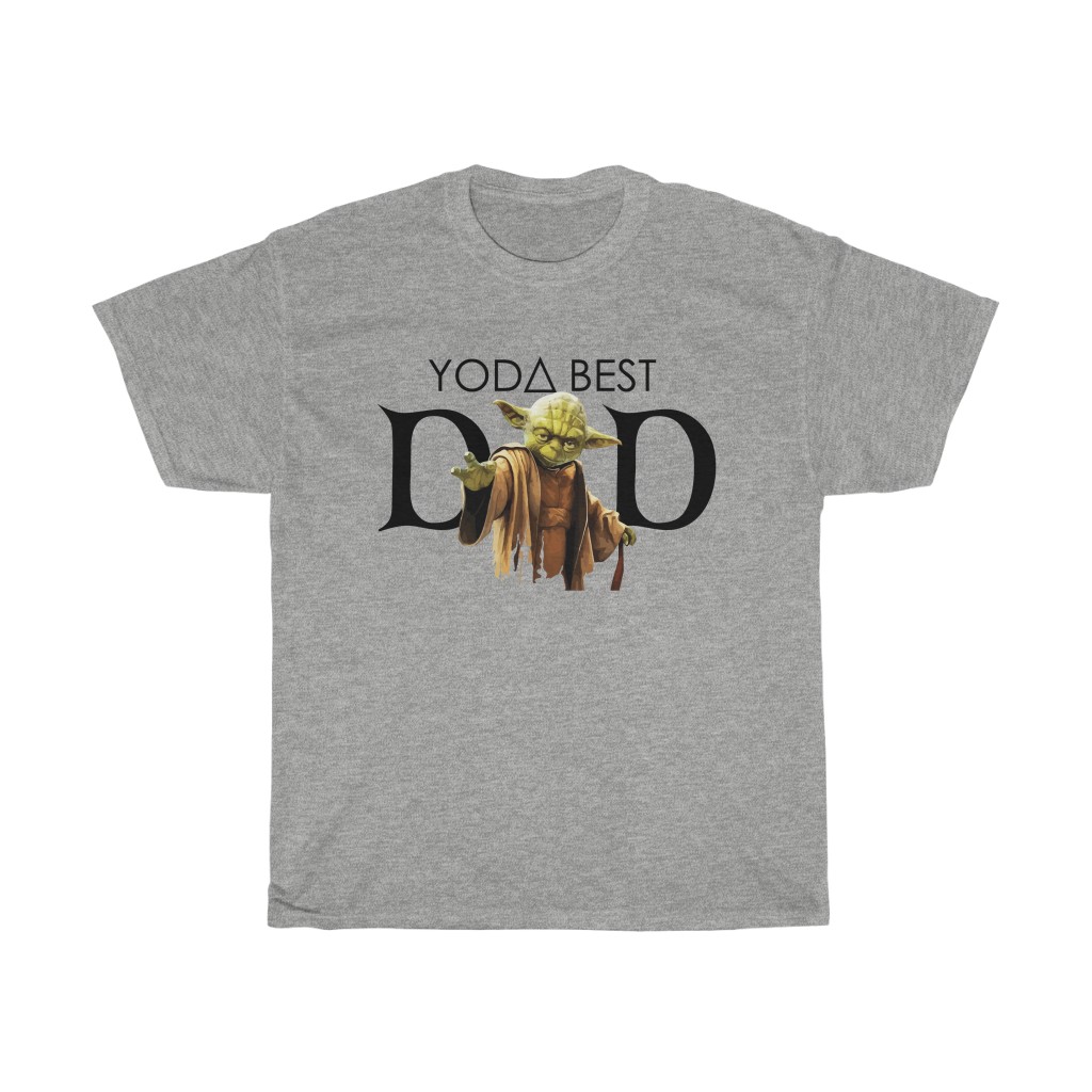 12070 8 Yoda Best Dad Father's Day tshirt - grey