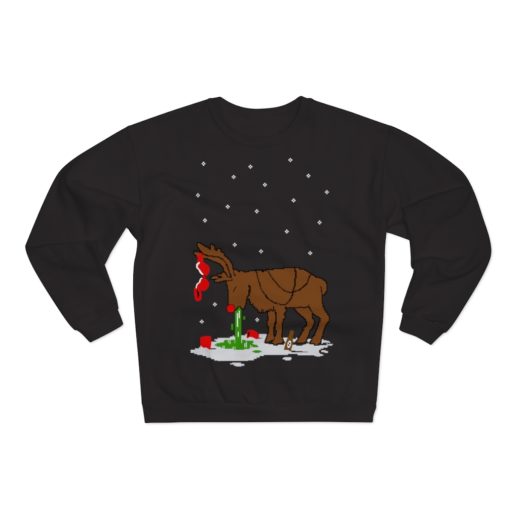 63729 35 DRUNK REINDEER Unisex Crew Neck Sweatshirt