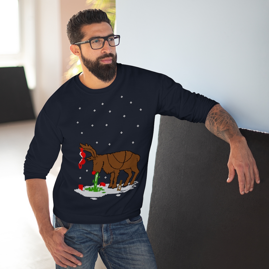 63731 18 DRUNK REINDEER Unisex Crew Neck Sweatshirt