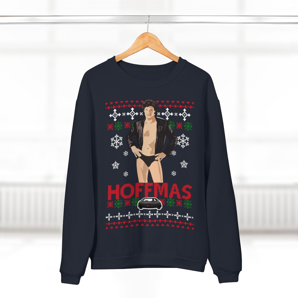 63731 2 HOFFMAS Unisex Crew Neck Sweatshirt hanging