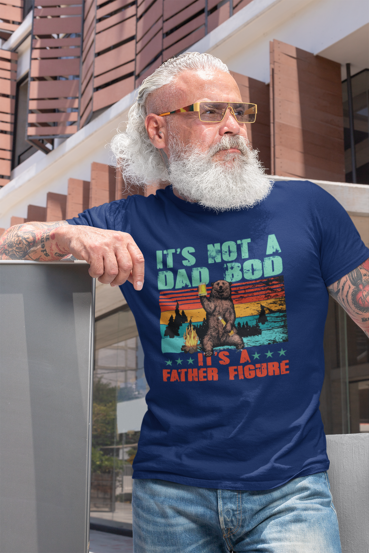 not a dad bod bear t shirt It's Not A Dad Bod T shirt Navy