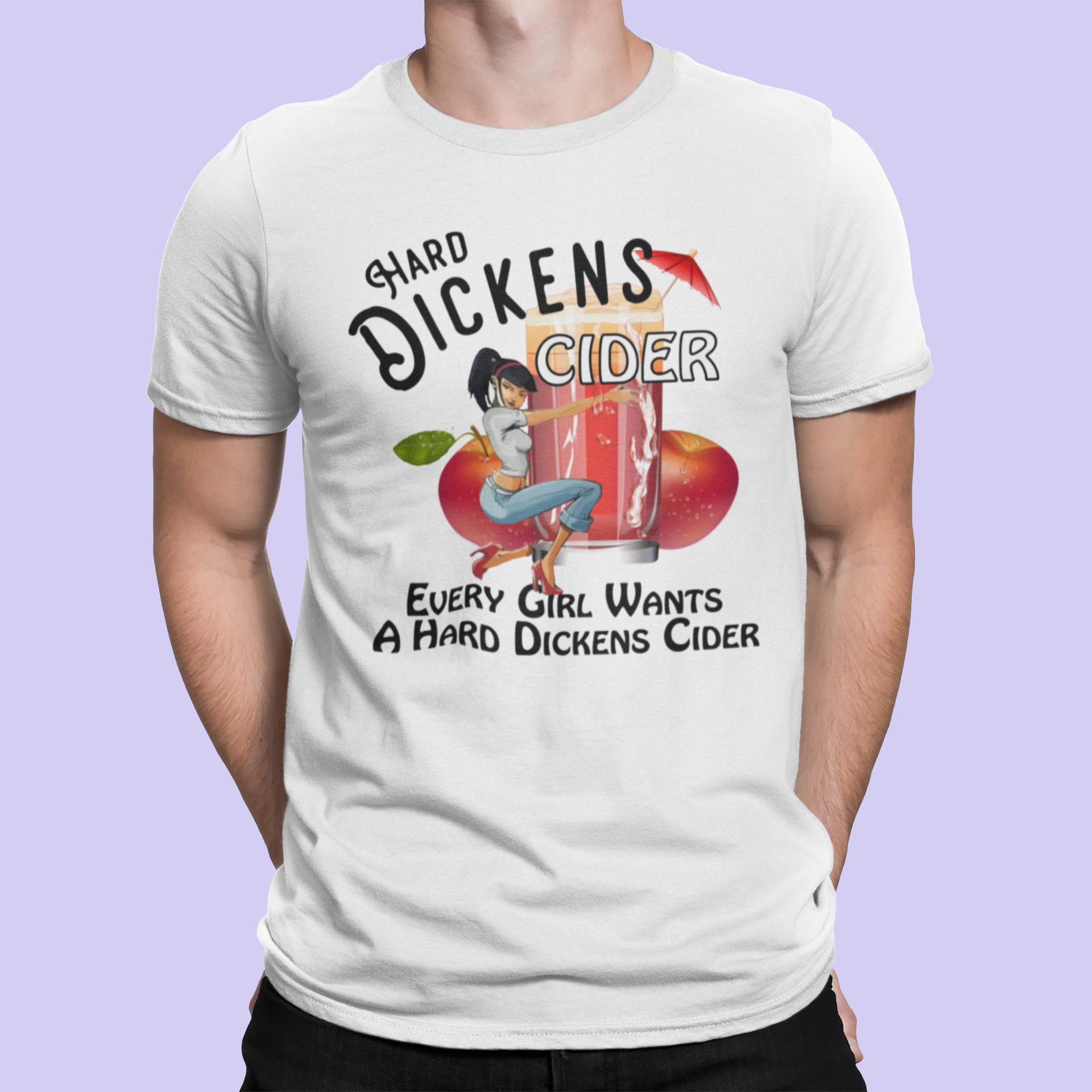 Hard Dickens Cider T shirt White 1 Dickens Cider Adult MemeTahirt in White