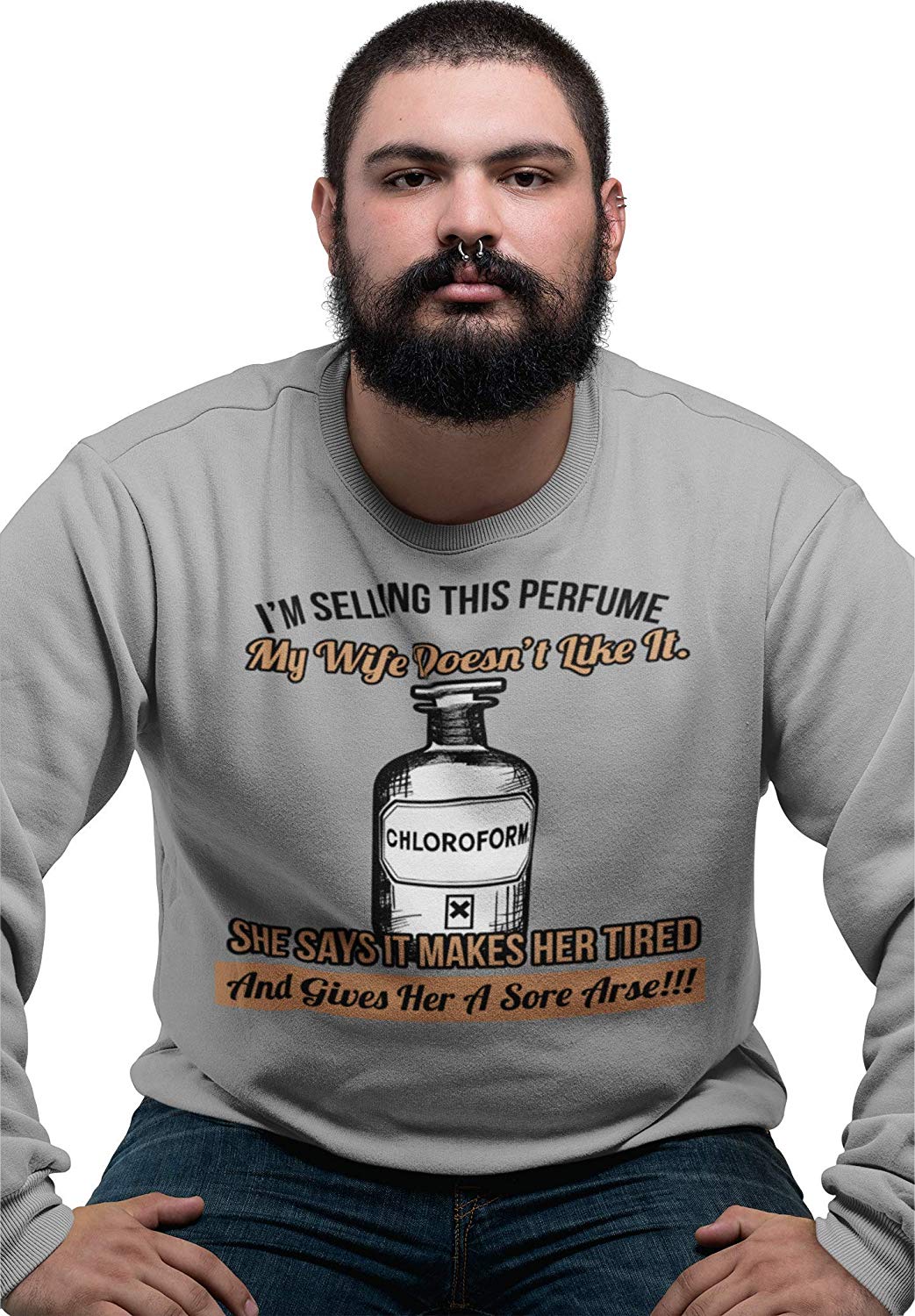 BingoCity Chloroform Novelty Funny Sweatshirt B07THZTP1G 5 Chloroform Funny Sweatshirt grey