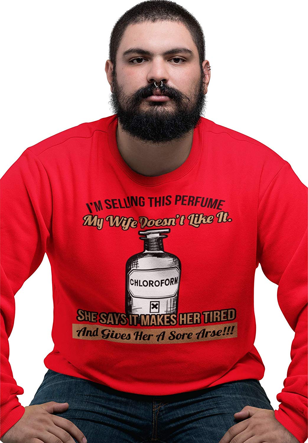 BingoCity Chloroform Novelty Funny Sweatshirt B07THZTP1G 6 Chloroform Funny Sweatshirt red