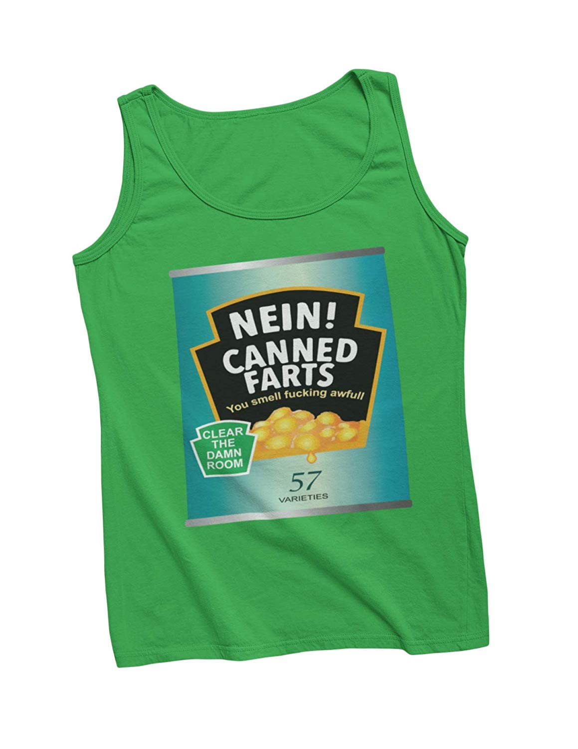 BingoCity Nein Canned Farts Novelty Funny Tshirt Tanktop B07RB9CD9X Nein Canned Farts Vest green