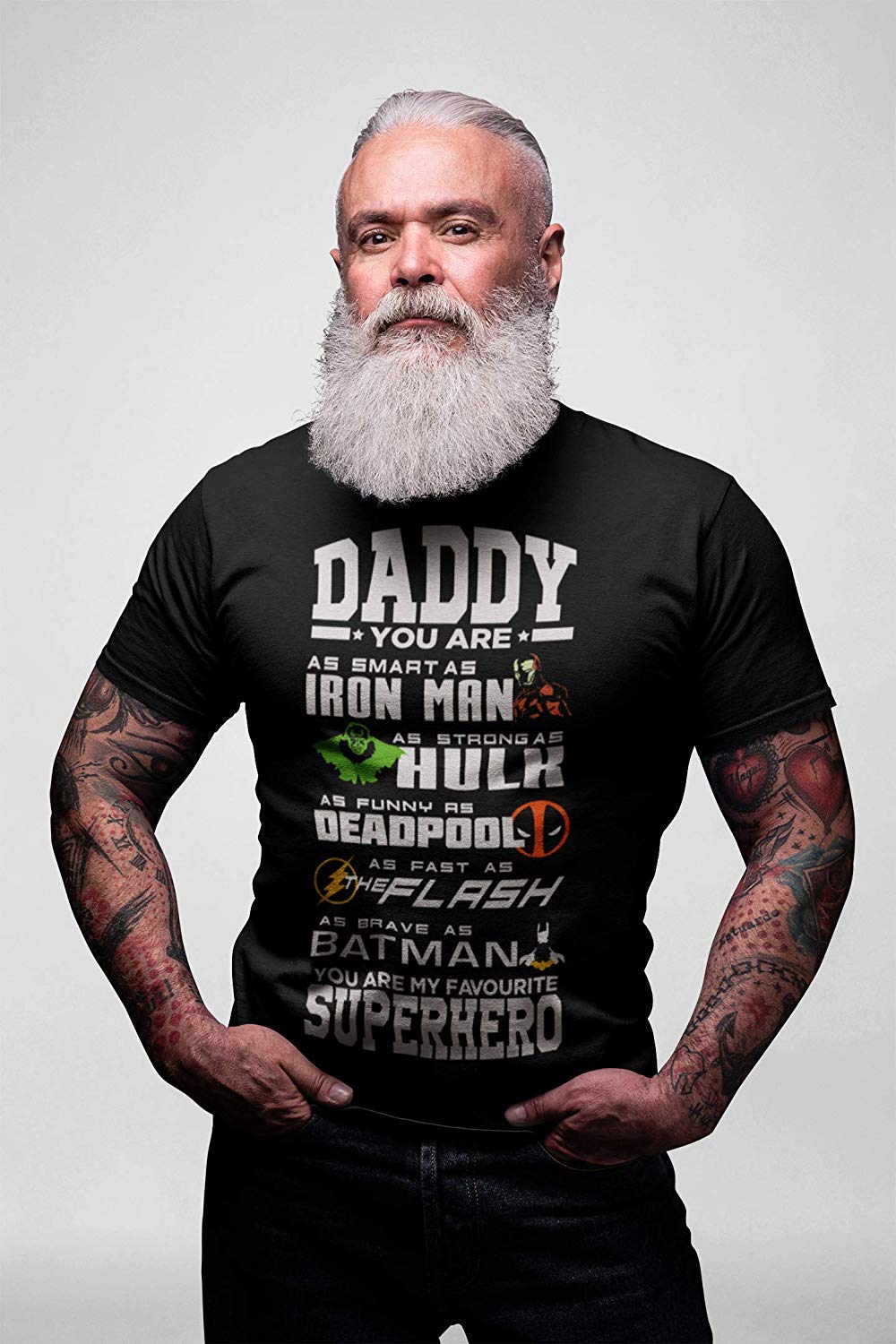 Fan Print Designs Superhero Dad Movie Inspired Fathers Day T Shirt B07RJTG96H 2 Superhero Dad T-Shirt