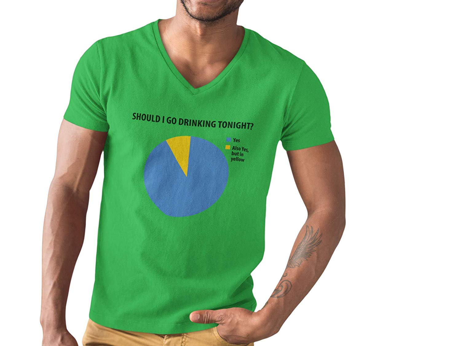 Should i Drink Novelty Funny T Shirt V Neck B07T8S17H5 3 Should i Drink V-neck T-Shirt green