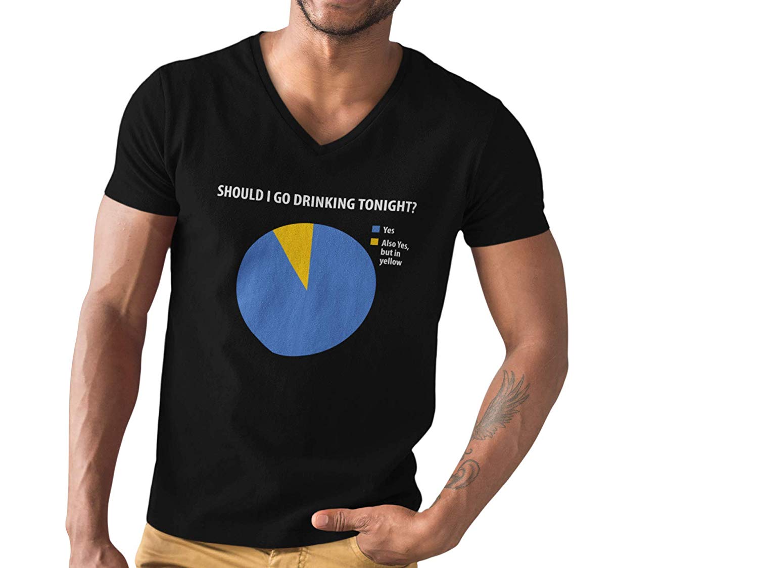 Should i Drink Novelty Funny T Shirt V Neck B07T8S17H5 Should i Drink V-neck T-Shirt black